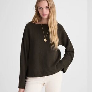Madewell Wide-Cuff Boatneck Sweater Merino Wool